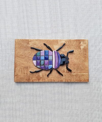 Tablou de colectie, pentru perete, model insecta, mov - multicolor - 2