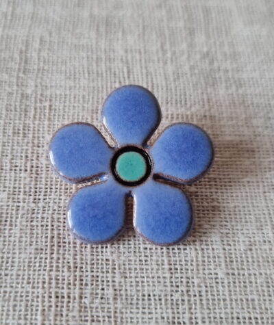 Broșă floare - albastru
